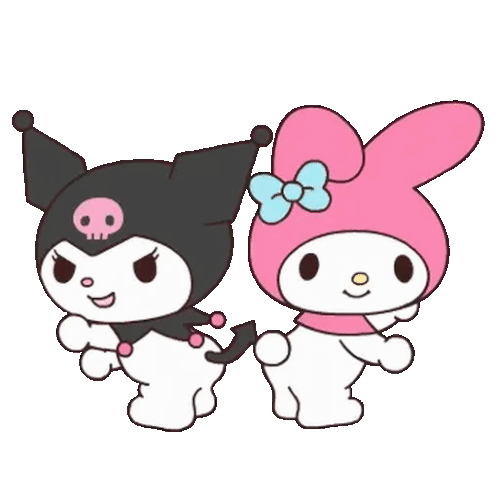 Kuromi and My Melody dancing